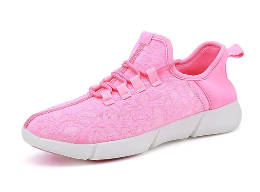 Light Up Shoes Women Pink Fiber Optics