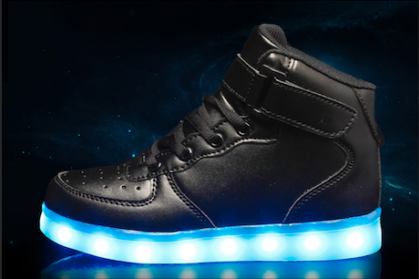 Light Up Shoes Toddler Black High Tops