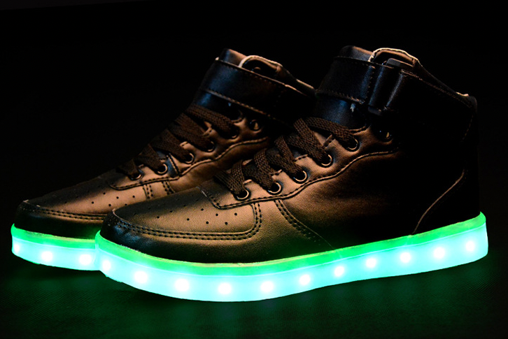 Light Up Shoes Toddler Black High Tops