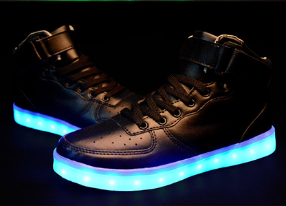 Light Up Shoes Toddler Black High Tops