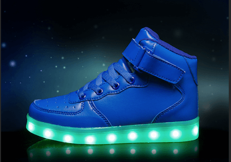 Light Up Shoes Kids Blue High Tops