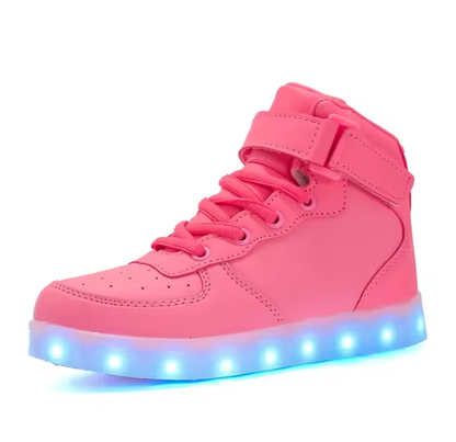 Light Up Shoes Kids Pink High Tops