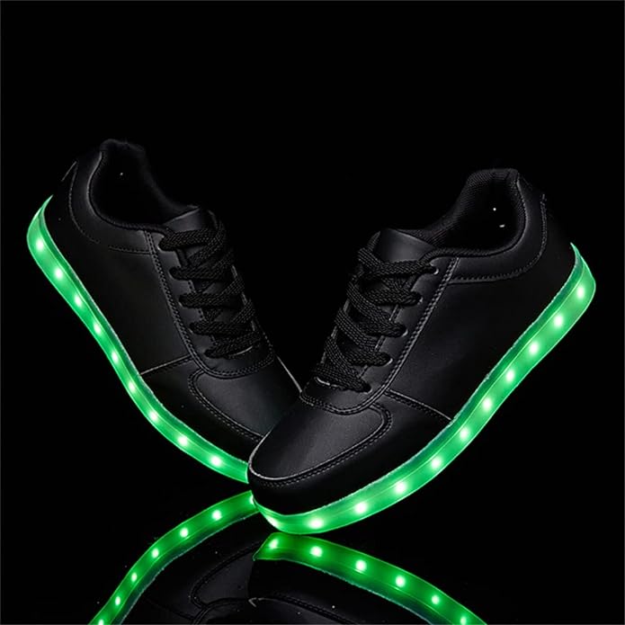 Light Up Shoes Kids Black Low Tops Remote Control