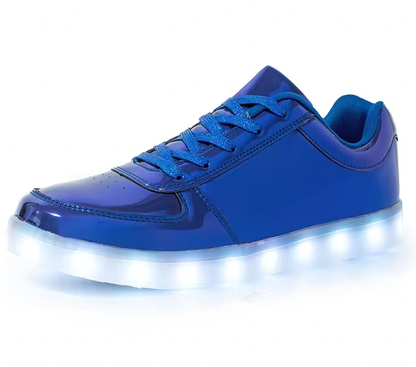 Light Up Shoes Men Blue Platinum Low Tops