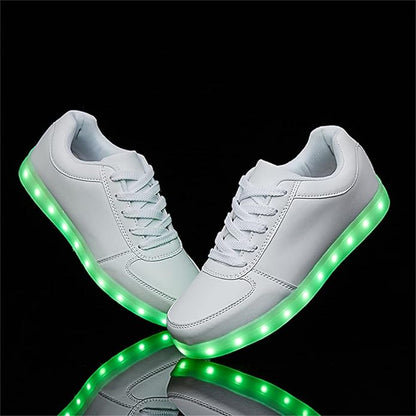 Light Up Shoes Toddler White Low Tops