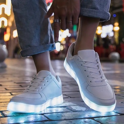 Light Up Shoes Toddler White Low Tops