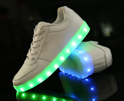 Light Up Shoes Toddler White Low Tops