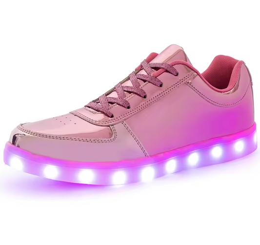 Light Up Shoes Women Pink Platinum Low Tops