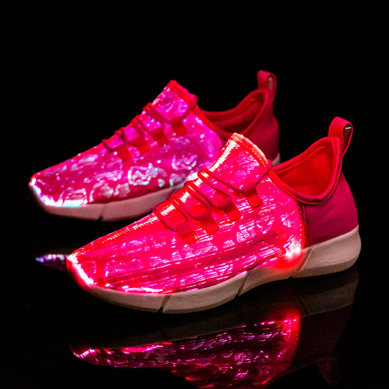 Light Up Shoes Kids Pink Fiber Optics