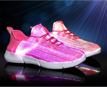 Light Up Shoes Kids Pink Fiber Optics