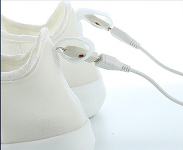 Light Up Shoes Men White Fiber Optics