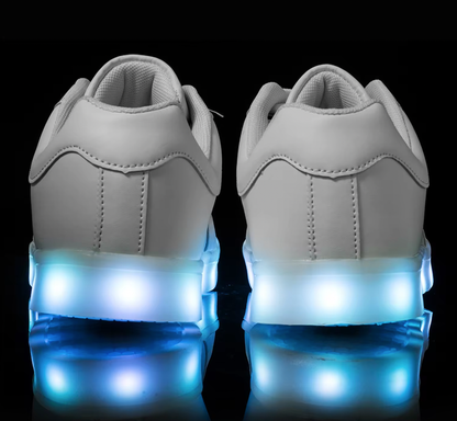 Light Up Shoes Toddler White Low Tops