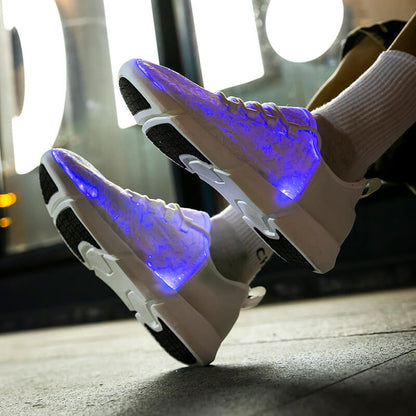 Light Up Shoes Toddler White Fiber Optics